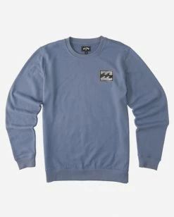 BILLABONG Crayon Wave Crewneck Pullover SLATE BLUE 12 BILLABONG Crayon Wave Crewneck Pullover SLATE BLUE -Mens Accessories Sales 2022 abyft00264 billabongf slb frt1 1