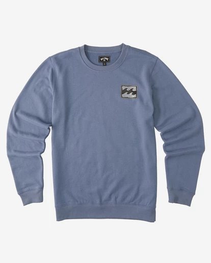 BILLABONG Crayon Wave Crewneck Pullover SLATE BLUE 6 BILLABONG Crayon Wave Crewneck Pullover SLATE BLUE - Image 6