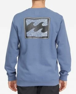 BILLABONG Crayon Wave Crewneck Pullover SLATE BLUE 9 BILLABONG Crayon Wave Crewneck Pullover SLATE BLUE -Mens Accessories Sales 2022 abyft00264 billabongw slb bck1 1
