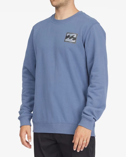 BILLABONG Crayon Wave Crewneck Pullover SLATE BLUE 2 BILLABONG Crayon Wave Crewneck Pullover SLATE BLUE - Image 2