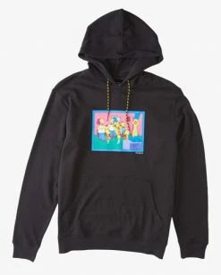 BILLABONG Simpsons Couch Gag Pullover Hoodie BLACK