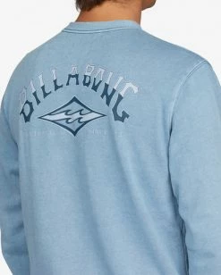 BILLABONG Wave Washed Theme Arch Crewneck Pullover SMOKE BLUE -Mens Accessories Sales 2022 abyft00298 billabongw smb dtl1 2