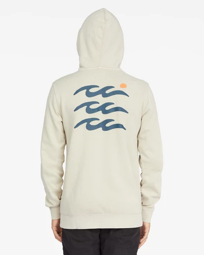 BILLABONG Wave Washed Plantasia Pullover Hoodie CHINO 3 BILLABONG Wave Washed Plantasia Pullover Hoodie CHINO - Image 3
