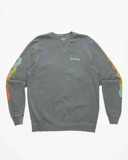 BILLABONG Wave Washed Plants Crewneck Pullover CHARCOAL 6 BILLABONG Wave Washed Plants Crewneck Pullover CHARCOAL - Image 6