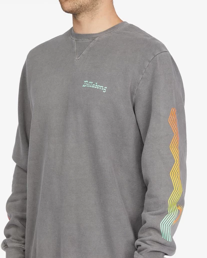 BILLABONG Wave Washed Plants Crewneck Pullover CHARCOAL 5 BILLABONG Wave Washed Plants Crewneck Pullover CHARCOAL - Image 5