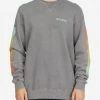BILLABONG Wave Washed Plants Crewneck Pullover CHARCOAL