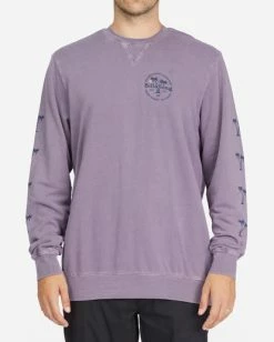 BILLABONG Wave Washed Coaster Crewneck Pullover PURPLE HAZE