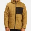 BILLABONG A/Div Journey Hooded Zip-Up Puffer Jacket DARK OLIVE