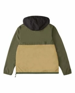 BILLABONG A/Div Windswell Anorak Windbreaker Jacket DARK OLIVE -Mens Accessories Sales 2022 abyjk00117 billabongf dko bck1 1
