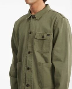 BILLABONG Chore Jacket MILITARY -Mens Accessories Sales 2022 abyjk00123 billabongw mil dtl1 1