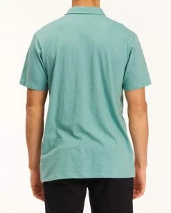 BILLABONG Essential Short Sleeve Polo SMOKE BLUE -Mens Accessories Sales 2022 abykt00126 billabongw ble0 bck1 1