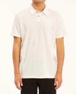 BILLABONG Essential Short Sleeve Polo SMOKE BLUE -Mens Accessories Sales 2022 abykt00126 billabongw ofw frt1 1