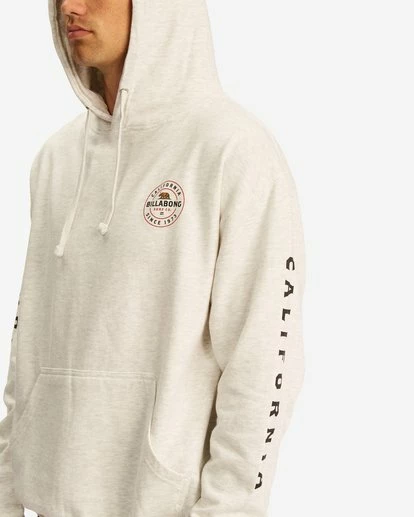BILLABONG Basis California Pullover Hoodie OFF WHITE 6 BILLABONG Basis California Pullover Hoodie OFF WHITE - Image 6
