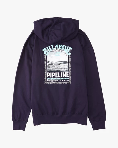 BILLABONG Pipeline Poster Pullover Hoodie NAVY 8 BILLABONG Pipeline Poster Pullover Hoodie NAVY - Image 8