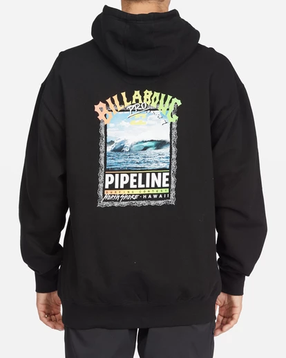 BILLABONG Pipeline Poster Pullover Hoodie NAVY 2 BILLABONG Pipeline Poster Pullover Hoodie NAVY - Image 2