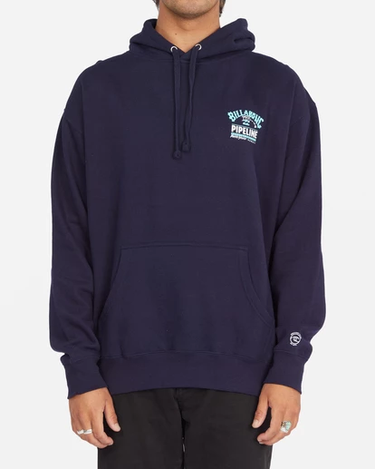 BILLABONG Pipeline Poster Pullover Hoodie NAVY 4 BILLABONG Pipeline Poster Pullover Hoodie NAVY - Image 4