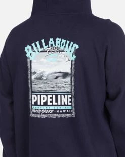 BILLABONG Pipeline Poster Pullover Hoodie NAVY 14 BILLABONG Pipeline Poster Pullover Hoodie NAVY -Mens Accessories Sales 2022 abysf00107 billabongw nvy dtl1 2