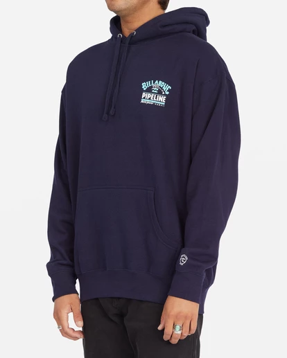 BILLABONG Pipeline Poster Pullover Hoodie NAVY 3 BILLABONG Pipeline Poster Pullover Hoodie NAVY - Image 3