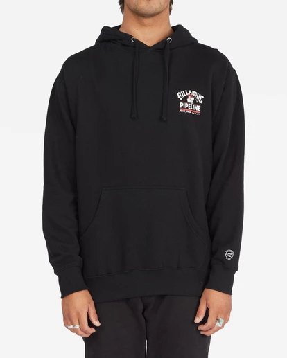 BILLABONG Pipeline Tube Pullover Hoodie BLACK 3 BILLABONG Pipeline Tube Pullover Hoodie BLACK - Image 3