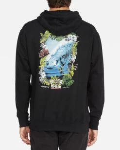 BILLABONG Pipeline Tube Pullover Hoodie BLACK