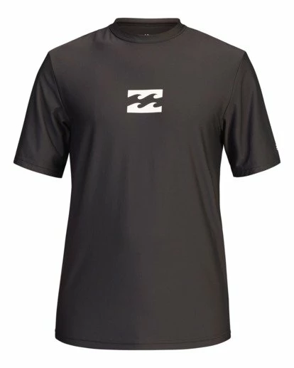 BILLABONG All Day Wave Loose Fit Short Sleeve Rashguard BLACK 2 BILLABONG All Day Wave Loose Fit Short Sleeve Rashguard BLACK - Image 2