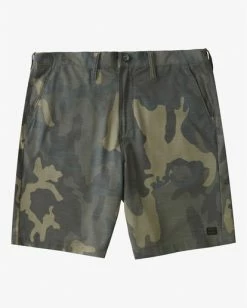 BILLABONG Crossfire Slub Camo Submersible Shorts 21" BLACK CAMO
