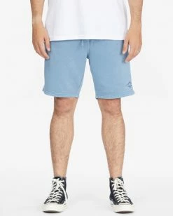 BILLABONG Wave Washed Theme Arch Sweatshorts SMOKE BLUE -Mens Accessories Sales 2022 abyws00183 billabongw smb frt1 3