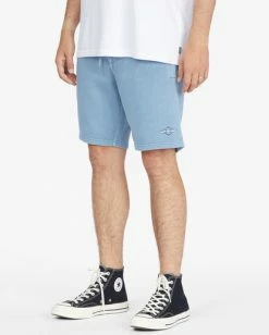 BILLABONG Wave Washed Theme Arch Sweatshorts SMOKE BLUE -Mens Accessories Sales 2022 abyws00183 billabongw smb sd1 3