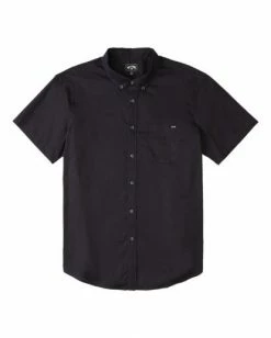 BILLABONG All Day Short Sleeve Shirt TEAL -Mens Accessories Sales 2022 abywt00110 billabongf blk frt1 1