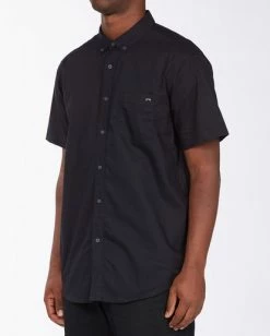 BILLABONG All Day Short Sleeve Shirt TEAL -Mens Accessories Sales 2022 abywt00110 billabongw blk sd1 1
