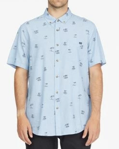 BILLABONG Sundays Mini Short Sleeve Shirt SKY BLUE 30 BILLABONG Sundays Mini Short Sleeve Shirt SKY BLUE -Mens Accessories Sales 2022 abywt00112 billabongw clb frt1 3