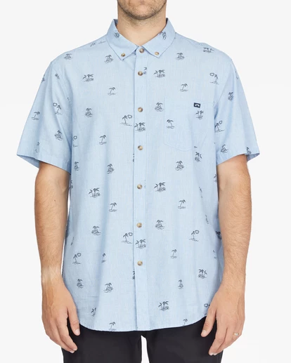 BILLABONG Sundays Mini Short Sleeve Shirt SKY BLUE 9 BILLABONG Sundays Mini Short Sleeve Shirt SKY BLUE - Image 9