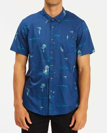 BILLABONG Sundays Mini Short Sleeve Shirt SKY BLUE 12 BILLABONG Sundays Mini Short Sleeve Shirt SKY BLUE - Image 12