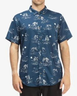 BILLABONG Sundays Mini Short Sleeve Shirt SKY BLUE