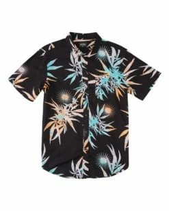 BILLABONG Sundays Floral Short Sleeve Shirt DENIM 24 BILLABONG Sundays Floral Short Sleeve Shirt DENIM -Mens Accessories Sales 2022 abywt00113 billabongf blk frt1 1