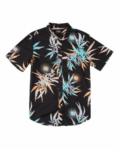 BILLABONG Sundays Floral Short Sleeve Shirt DENIM 12 BILLABONG Sundays Floral Short Sleeve Shirt DENIM - Image 12
