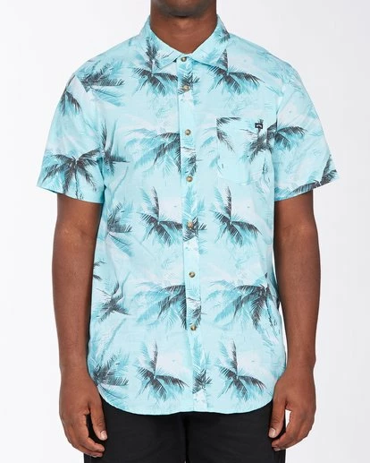 BILLABONG Sundays Floral Short Sleeve Shirt DENIM 9 BILLABONG Sundays Floral Short Sleeve Shirt DENIM - Image 9