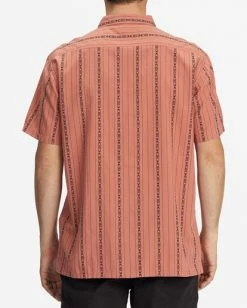 BILLABONG Sundays Jacquard Short Sleeve Shirt SMOKE BLUE -Mens Accessories Sales 2022 abywt00114 billabongw dsr bck1 2