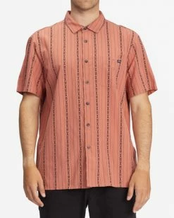 BILLABONG Sundays Jacquard Short Sleeve Shirt SMOKE BLUE -Mens Accessories Sales 2022 abywt00114 billabongw dsr frt1 2