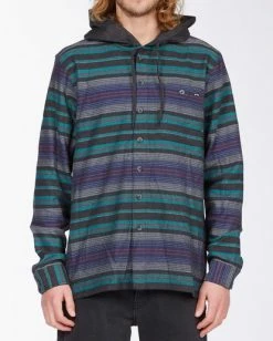 BILLABONG Baja Hooded Flannel CHINO -Mens Accessories Sales 2022 abywt00117 billabongw blk frt1 1