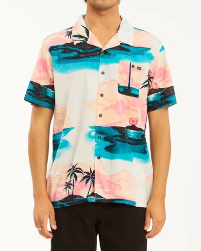 BILLABONG Sundays Vacay Short Sleeve Shirt NAVY 3 BILLABONG Sundays Vacay Short Sleeve Shirt NAVY - Image 3
