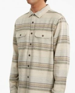 BILLABONG Offshore Jacquard Flannel Shirt STONE -Mens Accessories Sales 2022 abywt00135 billabongw stn dtl1 1