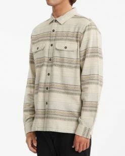 BILLABONG Offshore Jacquard Flannel Shirt STONE -Mens Accessories Sales 2022 abywt00135 billabongw stn sd1 1