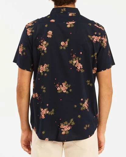 BILLABONG Wrangler Rose Garden Short Sleeve Shirt INDIGO 4 BILLABONG Wrangler Rose Garden Short Sleeve Shirt INDIGO - Image 4