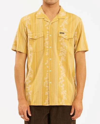 BILLABONG Wrangler Other Side Vacay Short Sleeve Shirt GOLD 3 BILLABONG Wrangler Other Side Vacay Short Sleeve Shirt GOLD - Image 3
