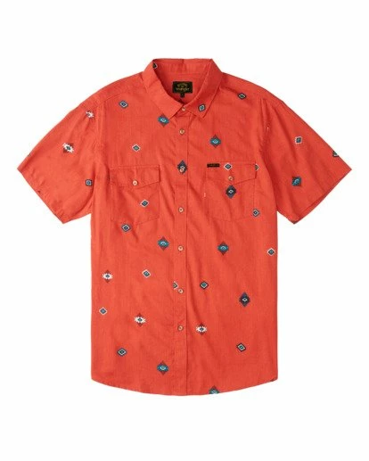 BILLABONG Wrangler Distant Land Short Sleeve Shirt CRIMSON 5 BILLABONG Wrangler Distant Land Short Sleeve Shirt CRIMSON - Image 5