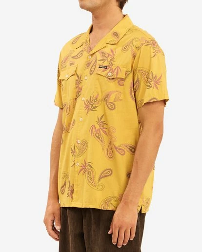 BILLABONG Wrangler Hazy Paisley Vacay Short Sleeve Shirt SUNRISE 3 BILLABONG Wrangler Hazy Paisley Vacay Short Sleeve Shirt SUNRISE - Image 3