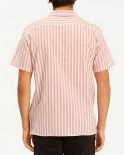 BILLABONG Budweiser Bow Stripe Short Sleeve Shirt RED -Mens Accessories Sales 2022 abywt00141 billabongw red bck1 1