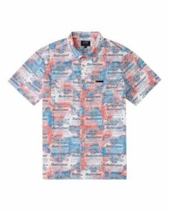 BILLABONG Budweiser Insignia Short Sleeve Shirt RED 10 BILLABONG Budweiser Insignia Short Sleeve Shirt RED -Mens Accessories Sales 2022 abywt00142 billabongf red frt1 1