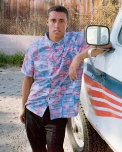 BILLABONG Budweiser Insignia Short Sleeve Shirt RED